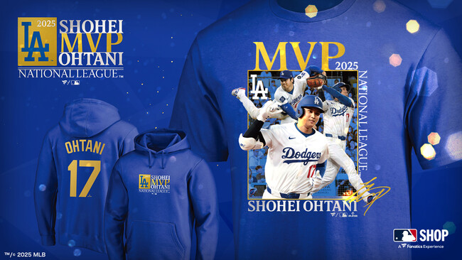 大谷翔平選手『ナショナル・リーグMVP受賞記念グッズ』が登場