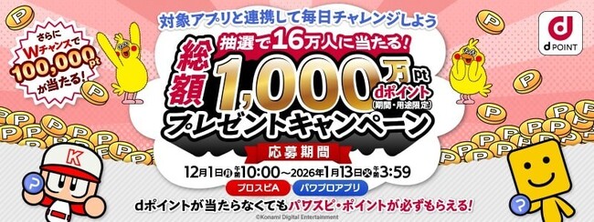 パワスピ・ポイントクラブにおいて「総勢16万人に当たる！dポイントプレゼントキャンペーン」を開催