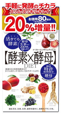 『イースト×エンザイム ダイエット 徳用』20%増量！