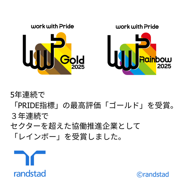 LGBTQ＋に関する取り組みで「PRIDE指標2025」最高評価の「ゴールド」を5年連続で、セクターを超えた協働推進企業として「レインボー」を3年連続受賞