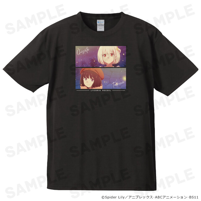 TVアニメ「リコリス・リコイル」場面写Tシャツ、ホログラム缶バッジ2個セット、アクリルキャラスタンド、サムネイルキラステッカーセット、缶バッジ2個セット、厚みアクリルスタンドなどの受注を開始しました！