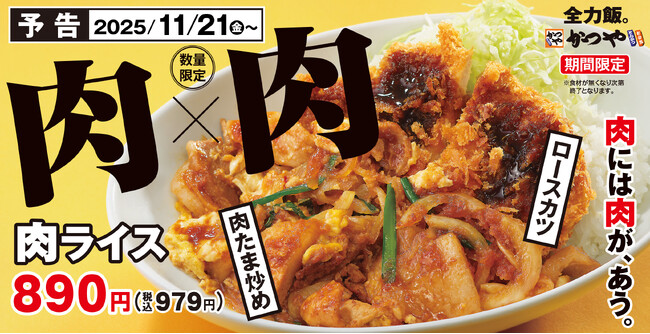 【10万食限定】肉on肉の豪快な一皿!カレーライスならぬ「肉ライス」かつやに新登場