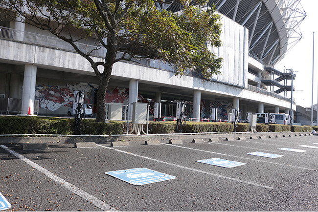 メルカリスタジアムにおける地産地消グリーンエネルギー活用した電気自動車（EV）充電器新設のお知らせ