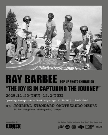 RAY BARBEE Pop Up Photo ExhibitionがJOURNAL STANDARD表参道店 MEN’Sにて開催