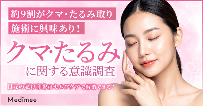 【約9割がクマ取り・たるみ取りに関心あり】セルフケアでは限界？目の下のクマ・たるみに悩む女性のリアルを調査