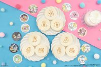 「おぱんちゅうさぎ＆んぽちゃむ」のまんまる焼きが登場！全12種のオリジナルシールには、まんまる焼きをもったデザインも！