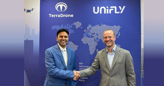 テラドローン子会社ユニフライ、インドの航空テクノロジー企業CorePeelersとドローン運航管理システムの活用・実証に向けたMOUを締結