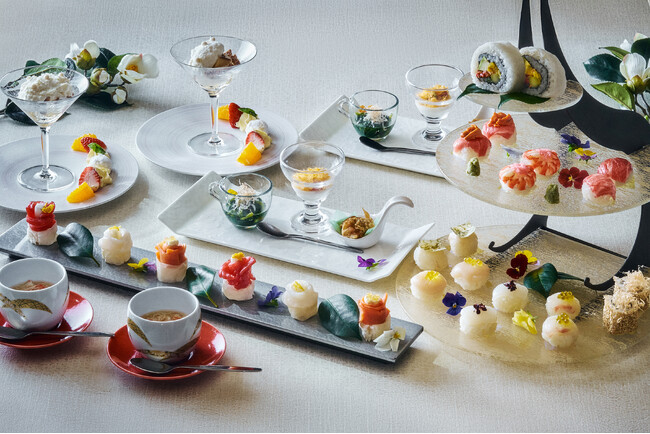 冬の日本庭園をテーマにした寿司スタイルのアフタヌーンティーJapanese Afternoon Tea～華凛～を販売 ザ・プリンスギャラリー 東京紀尾井町