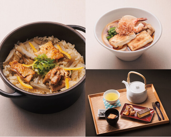 冬の美味しさをたっぷりと詰め込んだ期間限定メニュー 「柚子香る鶏と牛蒡の炊き込みご飯」「力うどん」など3品 「日本橋だし場 はなれ」にて12月1日新発売