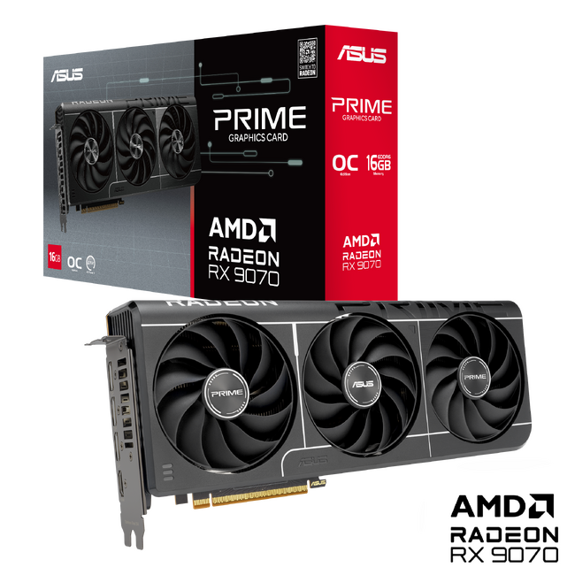 ASUS、PRIMEシリーズより、AMD Radeon RX 9070搭載したビデオカード「PRIME-RX9070-O16G-EVO」を発表