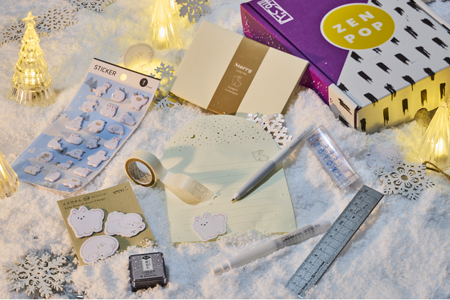 ZenPop、「白い冬（Winter White）」をテーマにした文房具サブスクリプションボックスを12月1日（月）発売