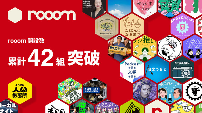 ポッドキャスト特化型メンバーシップサービス「rooom」、新たに17組が参加し累計42組へ “自分の部屋”を運営するクリエイターが拡大 - リアルな支持の声も公開