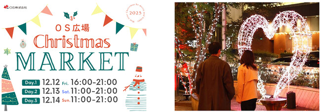 梅田東通りの玄関口・OS広場でクリスマスマーケット初開催 ～冬のまちにあたたかなひとときを～ 12月12日（金）～ 12月14日（日）