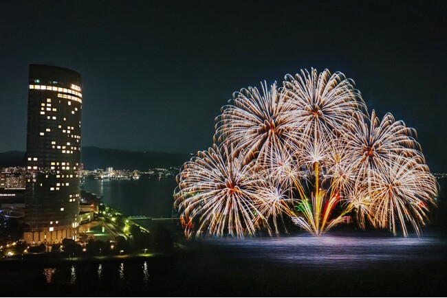 冬の夜空を彩る迫力の花火と光り輝くイルミネーション 煌めきが織りなす1日限りの絶景体験【びわ湖大津プリンスホテル】