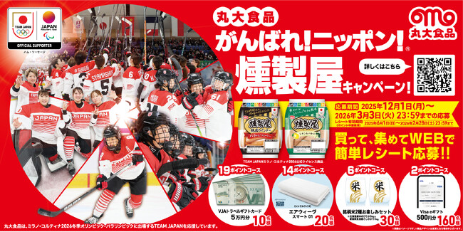 たくさん食べて、ポイントを集めて豪華賞品を当てよう！～「丸大食品がんばれ！ニッポン！燻製屋キャンペーン！」～