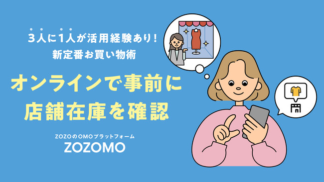 約3人に1人が実店舗に行く前にオンラインで在庫をチェックした経験あり！「店舗でのアパレル購入に関する調査 by ZOZO」を公開