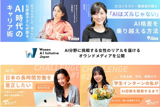 WAIJ、AI分野に挑戦する女性のリアルを届けるオウンドメディアを12月1日より公開