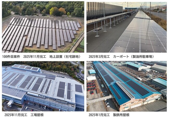 太陽光発電システムの施工実績１００件を達成