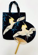 三勝ゆかた布張飾り房州うちわ手提げ袋 袂(たもと) 三勝ゆかた布張飾り房州うちわ手提げ袋 袂(たもと)