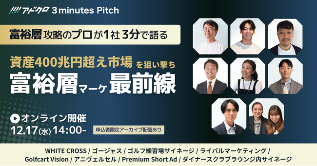 【富裕層攻略のプロが3分で語る】「富裕層マーケ最前線」セミナー