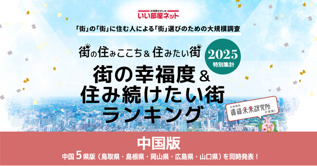 いい部屋ネット　街の幸福度＆住み続けたい街ランキング2025＜広島県版＞
