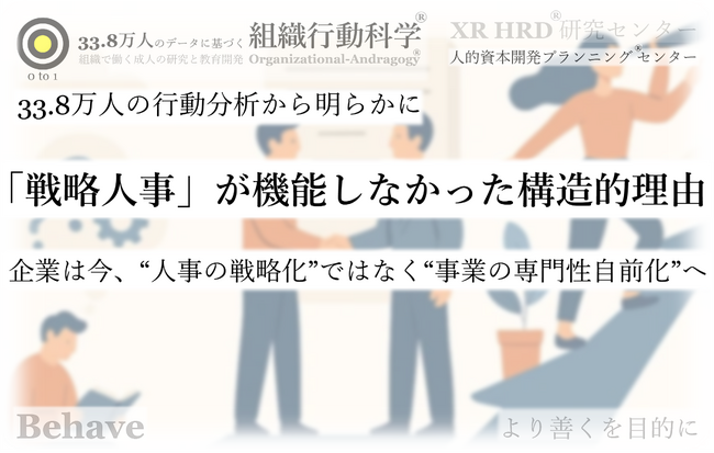 33.8万人の行動分析から明らかに「戦略人事」が機能しなかった構造的理由を解明（組織行動科学(R)）