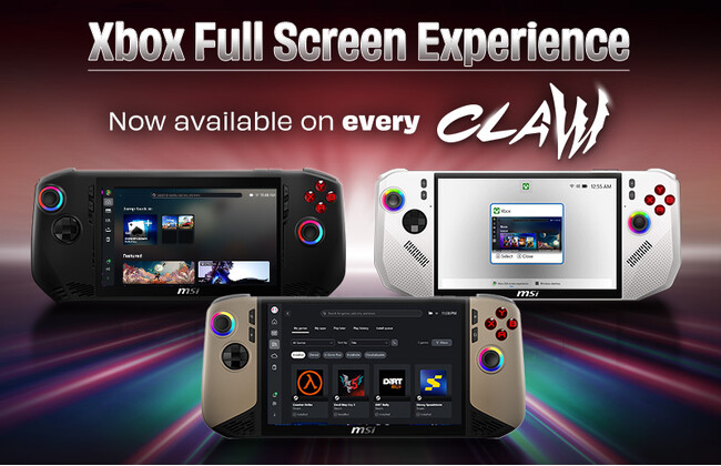 Xbox Full Screen ExperienceがついにMSI Claw シリーズに実装！！