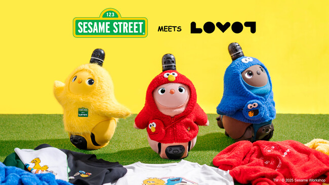 『LOVOT』と「セサミストリート」がコラボレーション！キャラクターの“ふわもこ”を模したコラボウェアが登場 『LOVOT ストア』にエルモたちがやってくる！