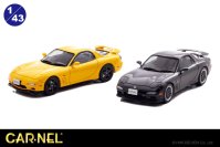 ロータリーエンジン30周年記念の黄色いRX-7と黒いRZが1/43スケールダイキャストミニカーで登場　限定各300個