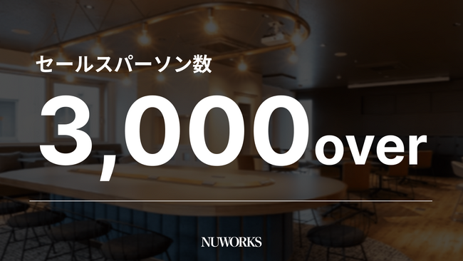 NUWORKS、セールスプラットフォームに登録するセールスパーソンが3,000名を突破