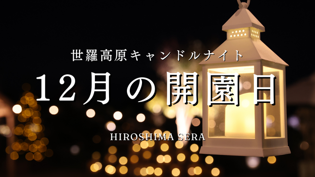 【広島／世羅】クリスマスシーズンは世羅高原へ　世羅高原キャンドルナイトは12月21日まで《世羅高原キャンドルナイト》