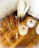 製作作業中のアロマキャンドル 製作作業中のアロマキャンドル