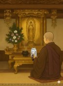 本堂でセレモビ代参 本堂でセレモビ代参