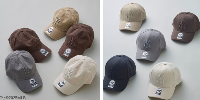 【’47（フォーティーセブン）】人気シルエット「CLEAN UP」「MVP」に、ロゴまでワントーンで仕上げたトナルカラーコレクションが新登場