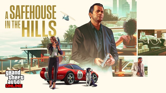 「GTA オンライン：ヒルズの隠れ家」が好評配信中