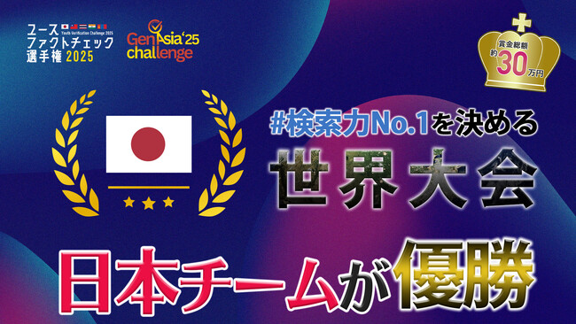【速報】ファクトチェック世界一に輝いたのは北海道の学生チーム！ユースファクトチェック選手権2025の世界大会が閉幕。世界中の学生たちが真実を見抜く力を競う。
