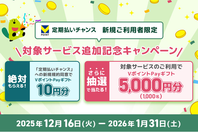 三井住友カードの「定期払いチャンス」をはじめよう！お得なキャンペーンを実施