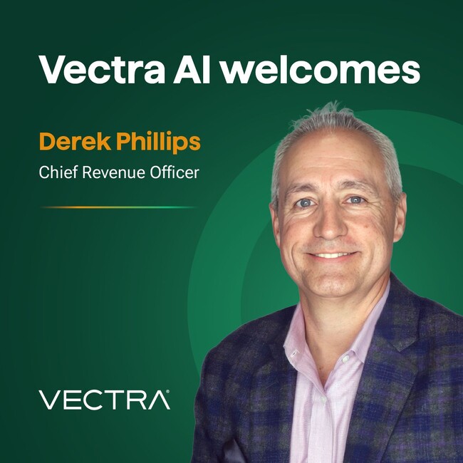 Vectra AI、グローバル成長の加速とGo-To-Marketの連携強化に向けてデレク・フィリップスを最高収益責任者に任命