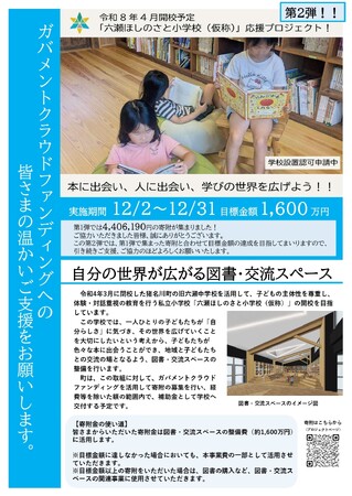 兵庫県猪名川町で新しい学びの場づくり　旧六瀬中学校のリノベーションのための寄附募集