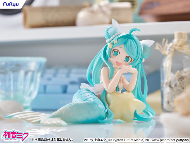 「初音ミク」が、おとぎ話をテーマにした人魚姫姿のフィギュアで登場。イラストレーター・上倉エク氏描き下ろし。