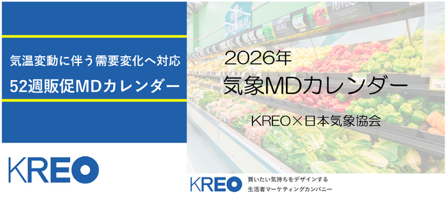 異常気象・気温変動への“対策が一目で分かる”52週販促MDカレンダー「2026気象MDカレンダー上期」発売