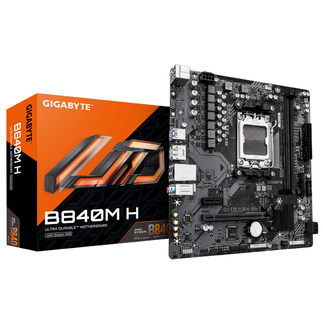 GIGABYTEより、AMD B840チップセット搭載 上新電機限定モデル Micro-ATX マザーボード「B840M H」発売
