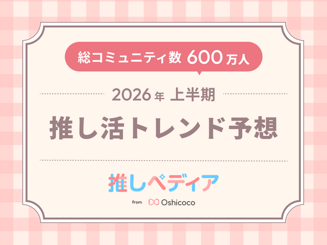 SNS総フォロワー11万人のOshicocoが調査！『2026年上半期推し活トレンド予想』を発表