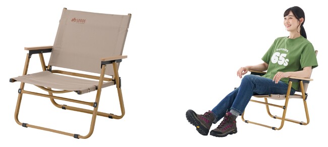 広いシートで長時間座っても疲れない！枠フレーム構造座面のローチェア 「LOGOS リラクシングローチェア」新発売！ 