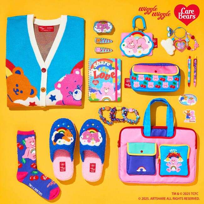 韓国発のライフスタイルブランド「wiggle wiggle」と大人気キャラクター『ケアベア(TM)』が夢のコラボレーション！PLAZA限定のカラフルポップなアイテムを要チェック！