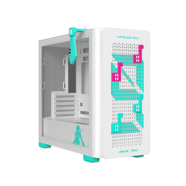 ASUSより、初音ミクとコラボレーションした、MicroATXケース「ASUS A23 Hatsune Miku Edition」を発表
