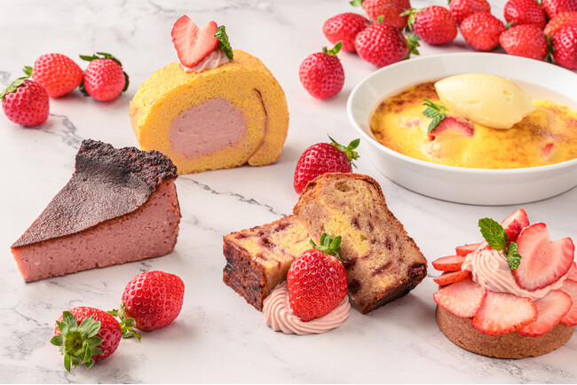いちごの贅沢時間 華やぐ5つのストロベリースイーツを販売