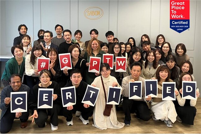 SABON Japanは、Great Place To Work(R)「働きがい認定」企業に選出されました