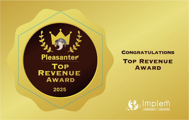 プリザンターを提供するインプリム社主催の「Implem Partner Award 2025」にて「Top Revenue Award」「Growth Acceleration Award」を同時受賞
