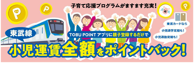 小児運賃を全額ポイントバックします！